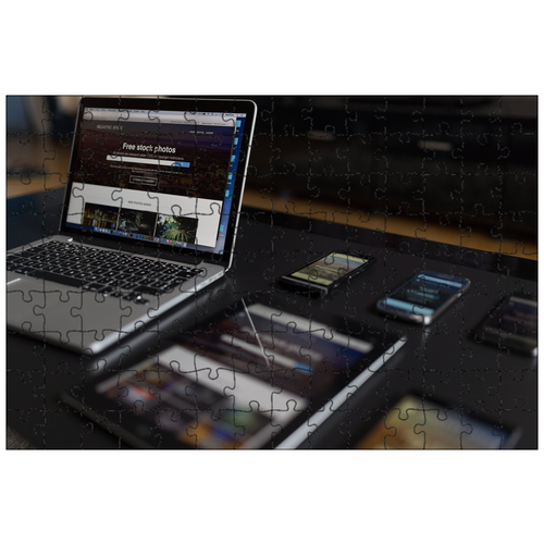 фото Магнитный пазл 27x18см."macbook, ноутбук, компьютер" на холодильник lotsprints