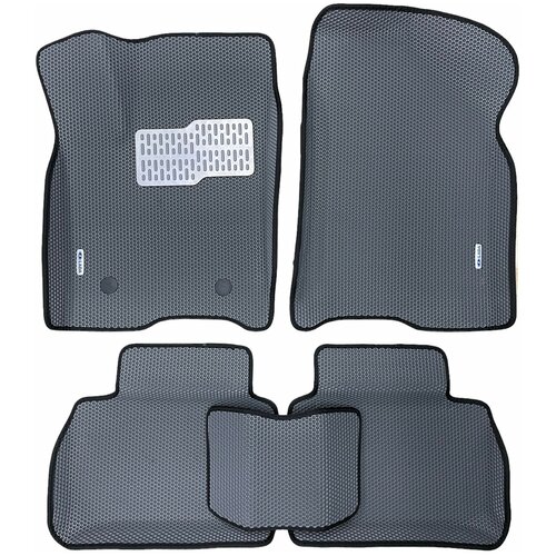 Автомобильные коврики ЕВА EVA с бортами 3д 3D для Nissan Qashqai J10 2006-2013 Ниссан Кашкай Джей 10 серыйсоты-черный металл подпятник 2 лого 5050₽