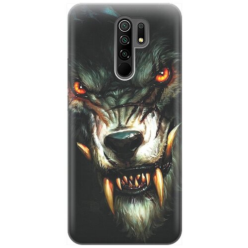 фото Ультратонкий силиконовый чехол-накладка для xiaomi redmi 9 с принтом "злой оборотень" gosso