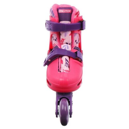 Роликовые коньки раздвижные ONLITOP, размер 30-33, колеса PVC 64 мм, пластиковая рама