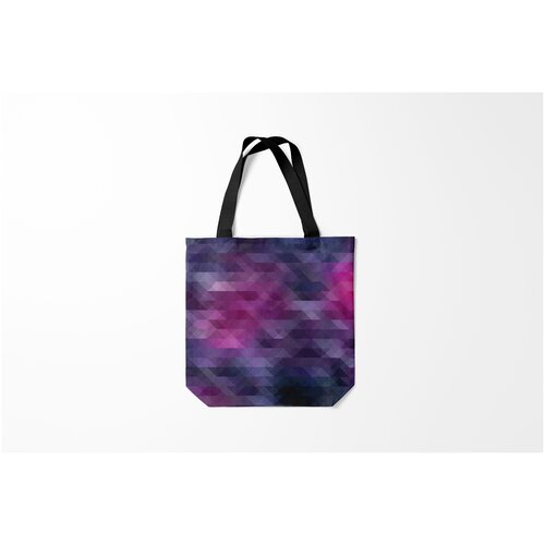 фото Сумка-шоппер / 40х40 см / тренды / геометрия фиолетово бордовый узор burnettie