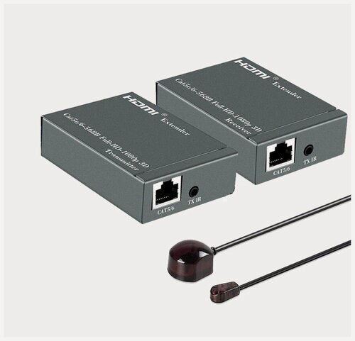 Изображение товара HDMI удлинитель 60 метров с функцией IR по витой паре Cat5/6