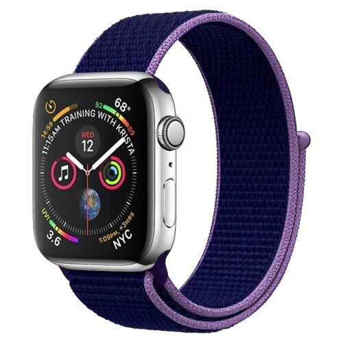 DF / Ремешок из нейлона спортивный для Apple Watch (38-40мм) DF iNylonBand-01 (синий)