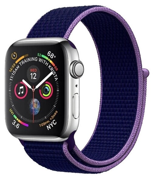 Аксессуар Ремешок DF для APPLE Watch 38mm/40mm Blue iNylonBand-01