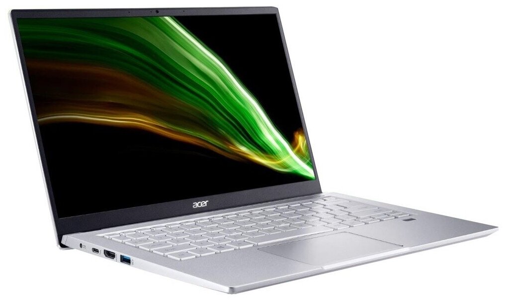 Ноутбук Acer Swift 3 SF314-511-521L 14 FHD IPSCore i5-1135G78GB512GB SSDIntel Iris Xe GraphicsWin 11 HomeNoODDсеребристый NXABNER007