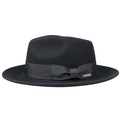 фото Шляпа федора stetson, шерсть, утепленная, размер 57, черный