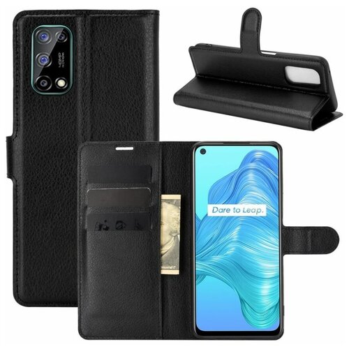 фото Brodef wallet чехол книжка для realme 7 черный