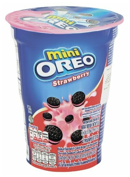 Печенье Oreo mini Strawberry (клубника) 61,3 гр. (6 шт.) - фотография № 2