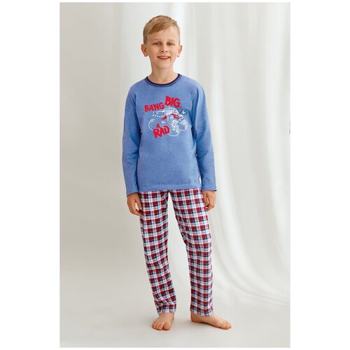 Пижама детская для мальчиков TARO Mario 2650-2651-01, синий (Размер: 92)