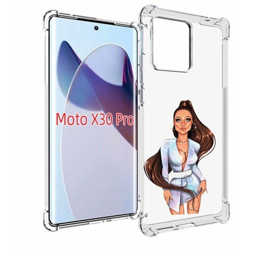 Чехол MyPads девушка-с-очень-длинными-волосами женский для Motorola Moto X30 Pro задняя-панель-накладка-бампер