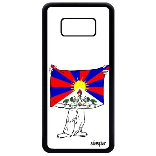 фото Противоударный чехол для // samsung galaxy s8 // "флаг тибета с руками" патриот страна, utaupia, белый