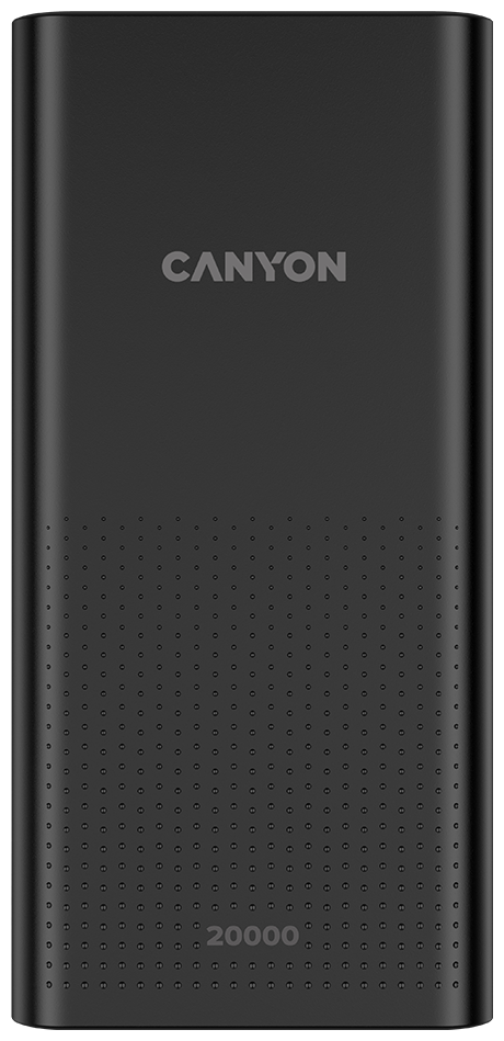 Аккумулятор внешний портативный Canyon 20000mAh, micro-USB/USB Type-C, 2*USB Type-A, black - фото №2