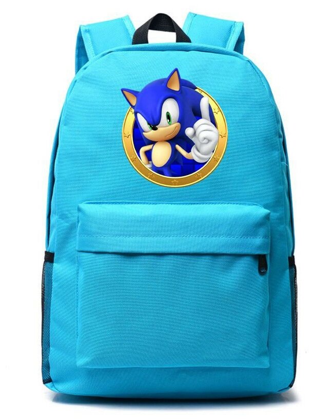Рюкзак Ёж Соник (Sonic) голубой №4