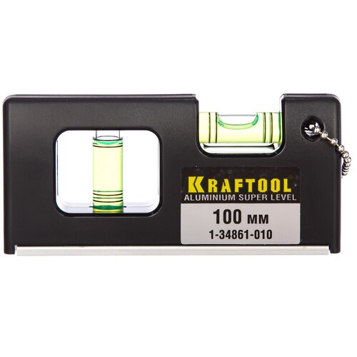 Уровень коробчатый 2 глаз. Kraftool 1-34861-010, 10 см