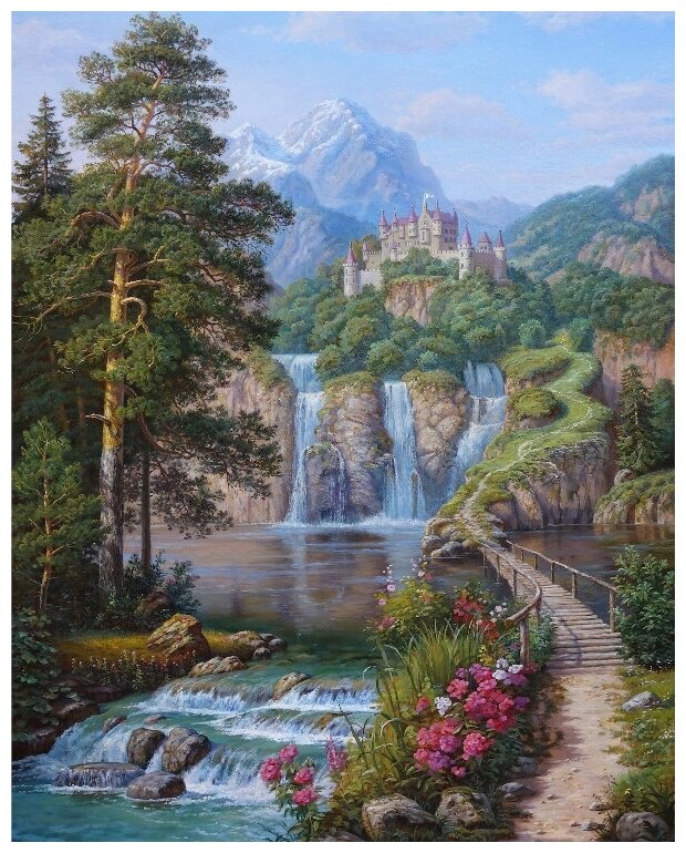 Картина по номерам Colibri Пейзаж с замком (худ. Потапов В.) 40х50 см Холст на подрамнике