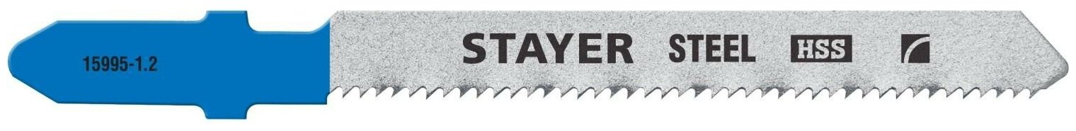 фото Полотна для электролобзика по металлу "Stayer. T218A", шаг 1,2 мм, 50 мм, 2 штуки