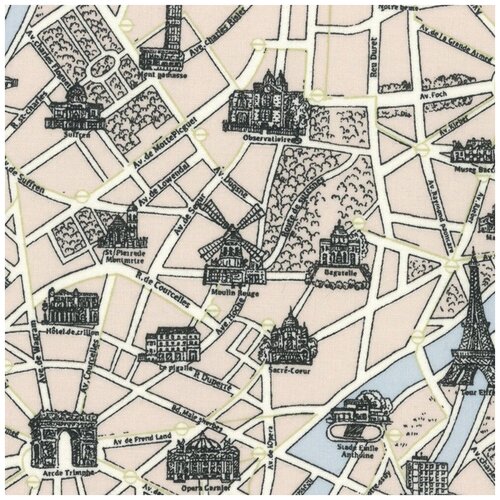 Ткань для пэчворка Peppy Mrs. March's Vintage Edition, 50х55 см, 130+-3 г/м2, 100% хлопок