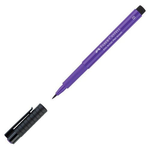 Faber-Castell Набор капиллярных ручек Pitt Artist Pen Brush B, фиолетовый цвет чернил, 10 шт. комплект 10 шт ручка капиллярная faber castell pitt artist pen calligraphy цвет 127 розовый кармин с 2 5мм пишущий узел каллиграфический