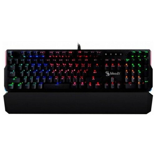 Клавиатура A4Tech Bloody механическая черный USB for gamer LED подставка для запястий B885N 508000₽
