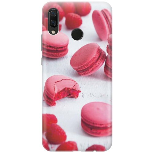 фото Силиконовый чехол на huawei nova 3 / хуавей нова 3 с принтом "малиновые макаруны" gosso