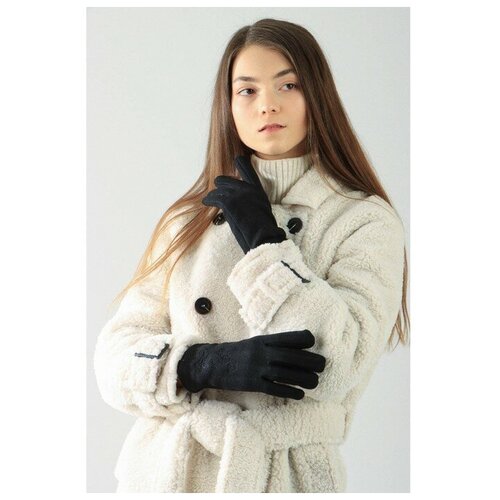 фото Перчатки женские, безразмерные, с утеплителем, цвет чёрный нет бренда