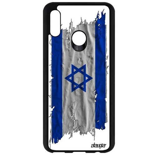 фото Защитный чехол для // huawei p smart 2019 // "флаг израиля на ткани" дизайн стиль, utaupia, белый