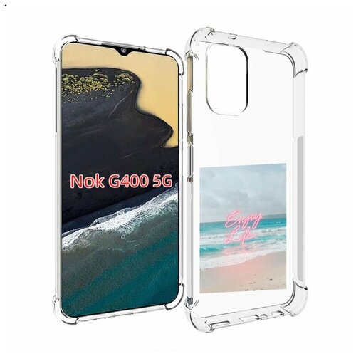 Чехол MyPads красивый пляж для Nokia G400 5G задняя-панель-накладка-бампер чехол mypads красивый пляж для infinix hot 20 5g задняя панель накладка бампер