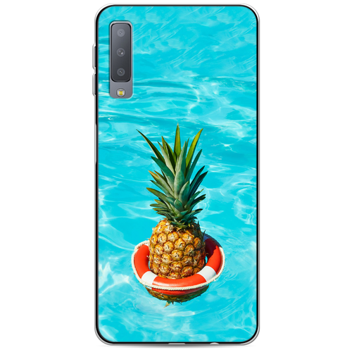 фото Силиконовый чехол ананас в бассейне на samsung galaxy a7 2018 / самсунг a7 2018 case place