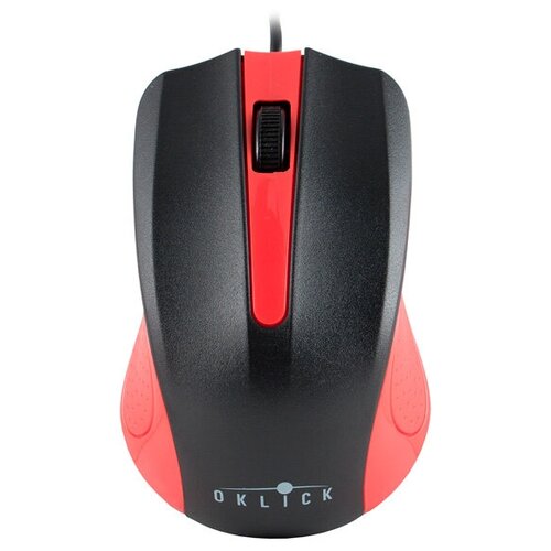 Мышь Oklick 225M черныйкрасный оптическая 1200dpi USB 2but 98100₽