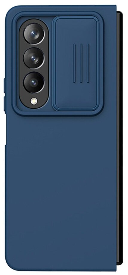 Чехол для телефона Samsung Galaxy Z Fold 4 5G Nillkin CamShield Silky Silicone Case midnight blue силиконовый с защитой камеры