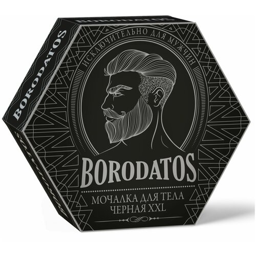 BORODATOS Мочалка черная XXL, 1 шт. черный 1