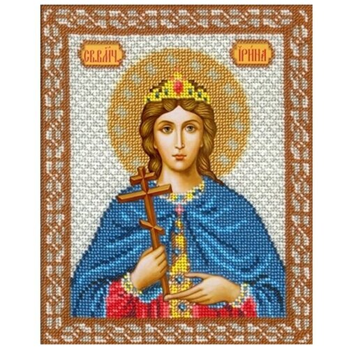фото Набор вышивки бисером «святая ирина», 18x22,5 см, русская искусница