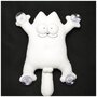 Мягкая игрушка Кот Саймон на присосках в автомобиль, белый, 25 см