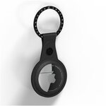 Чехол брелок для Apple AirTag Amazingthing Black, бирки для ключей, чехол для метки с карабином и кольцом, умный брелок для ключей, аиртаг, трекер метка - изображение