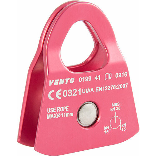 Блок-ролик Венто одинарный Соло V2(дюраль с подшип.) зажим страховочный венто капля дюраль