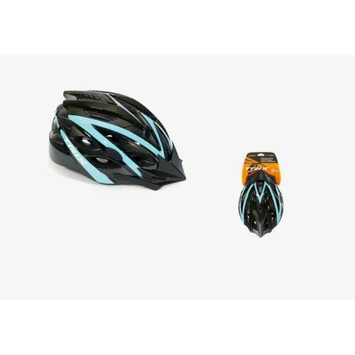 фото Шлем вело trix, кросс-кантри, 25 отверстий, регулировка обхвата, размер: m 57-58см, in mold, сине-черный