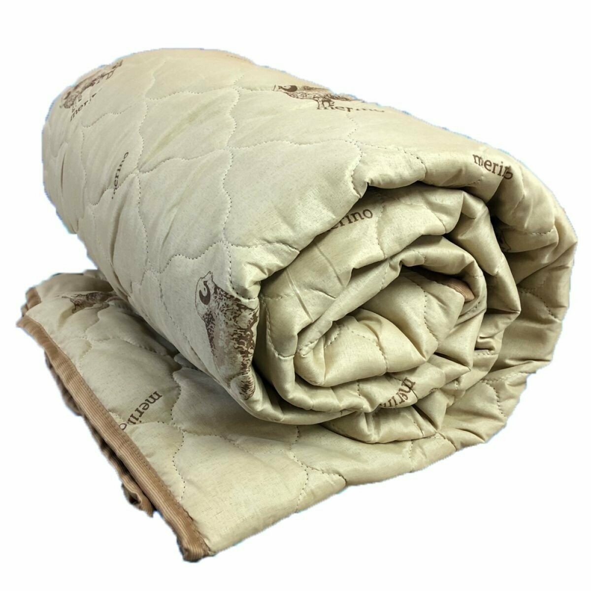 Одеяло овечья шерсть легкое полиэстер 110х140
