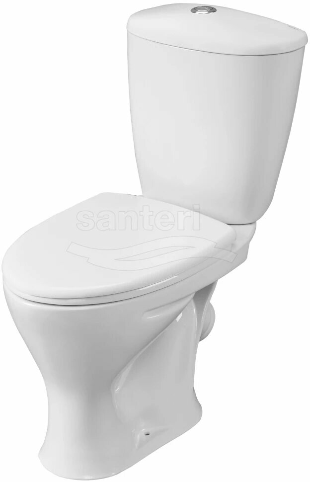 Унитаз-компакт Santeri Versia Комфорт 1. P403.3. S00.00B. F (4607143319318) косой выпуск с сиденьем белый