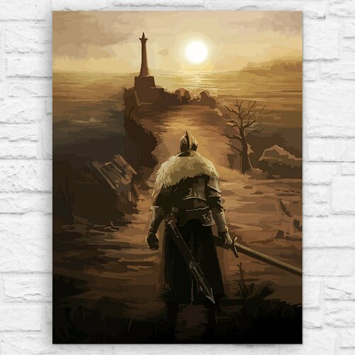 Картина по номерам на холсте игра Dark Souls 2 (Маджула, PS, XBOX, SWITCH) - 15026 В 30x40 картина по номерам на холсте игра dark souls prepare to die ps pc xbox switch 11513 в 30x40