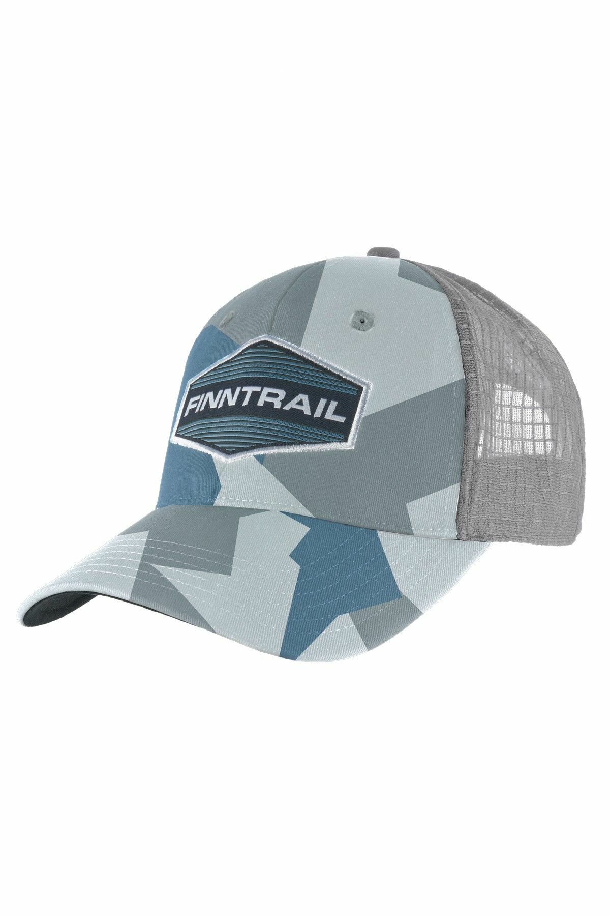 Бейсболка с сеткой мужская летняя Finntrail CAP CamoShadowBlack