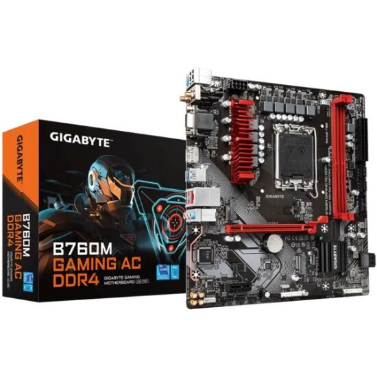 Материнская плата Gigabyte B760M GAMING AC DDR4 (LGA1700, mATX)