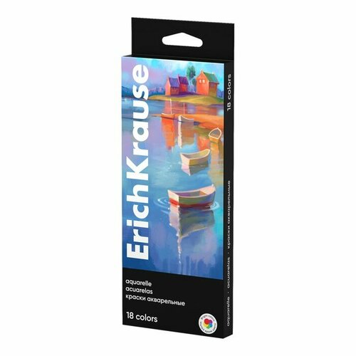 Акварель 18 цветов ErichKrause Art Spirit с увеличенными кюветами в коробке с европодвесом 522₽