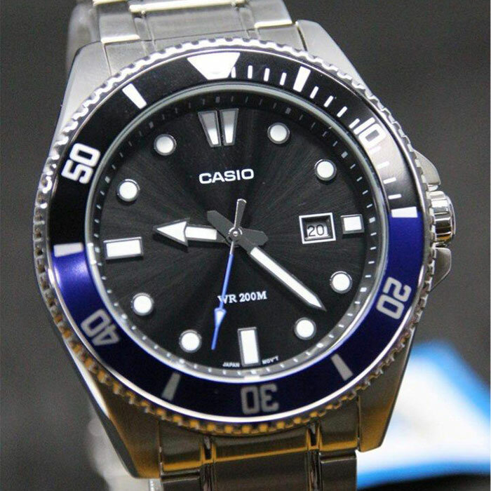 Наручные часы CASIO Collection, синий, серебряный, черный — фото 1