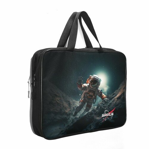 Папка с ручками текстильная А4 370 х 280 х 60 мм Stavia Космонавт 1192₽