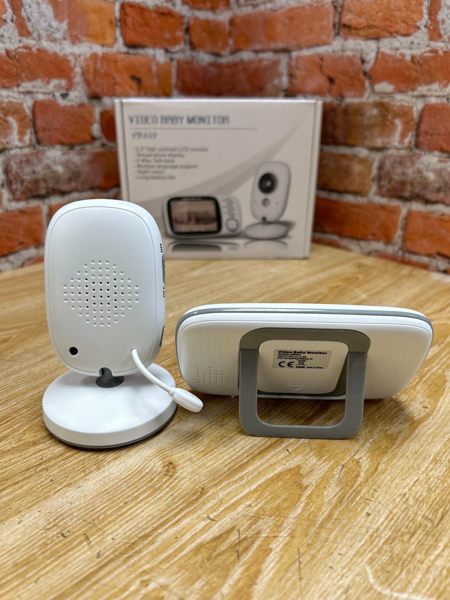 Видеоняня Baby Monitor VB603 с функцией ночного видения и термометромбелый — фото 1