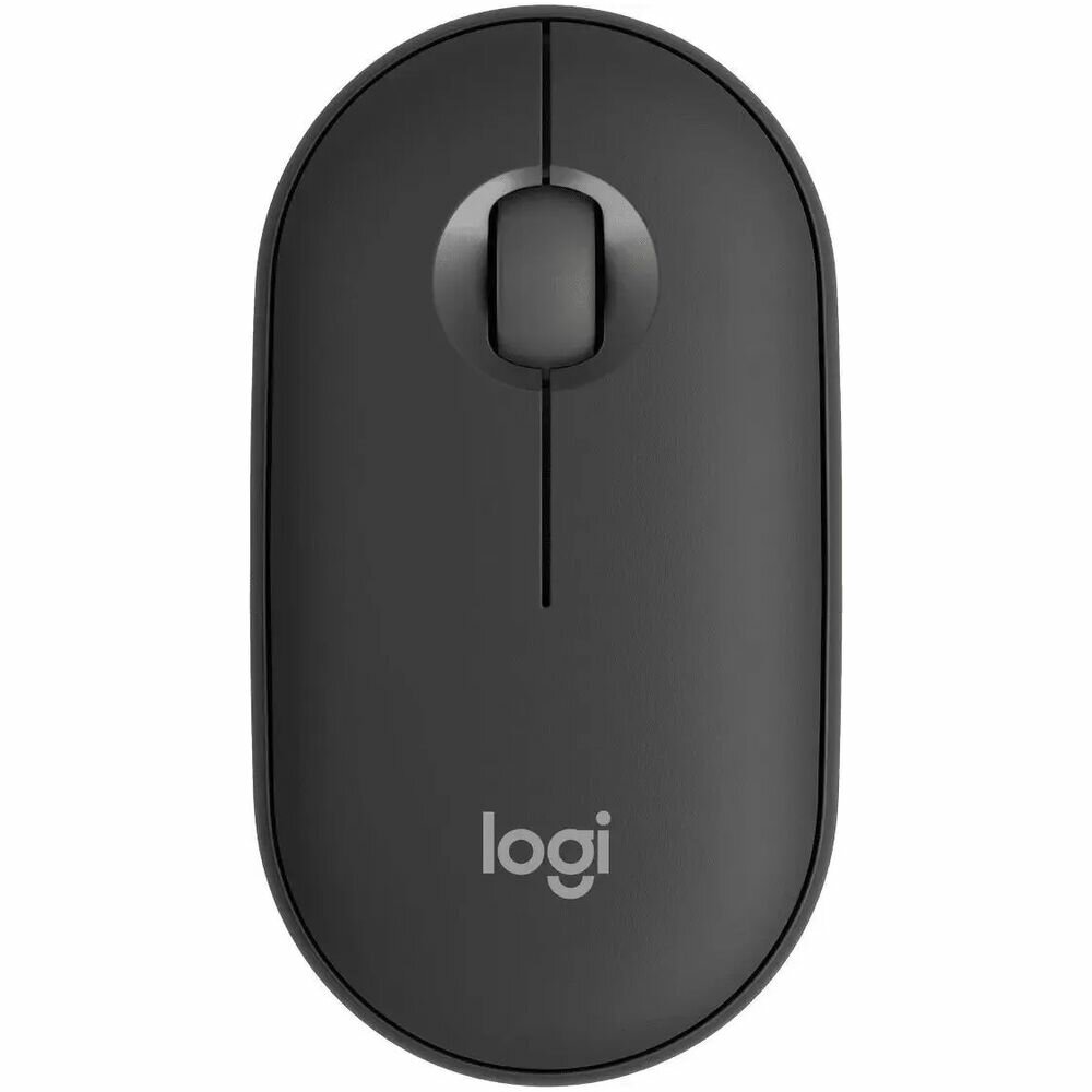 Мышь Logitech Pebble M350S, оптическая, беспроводная, USB, графитовый [910-007015]
