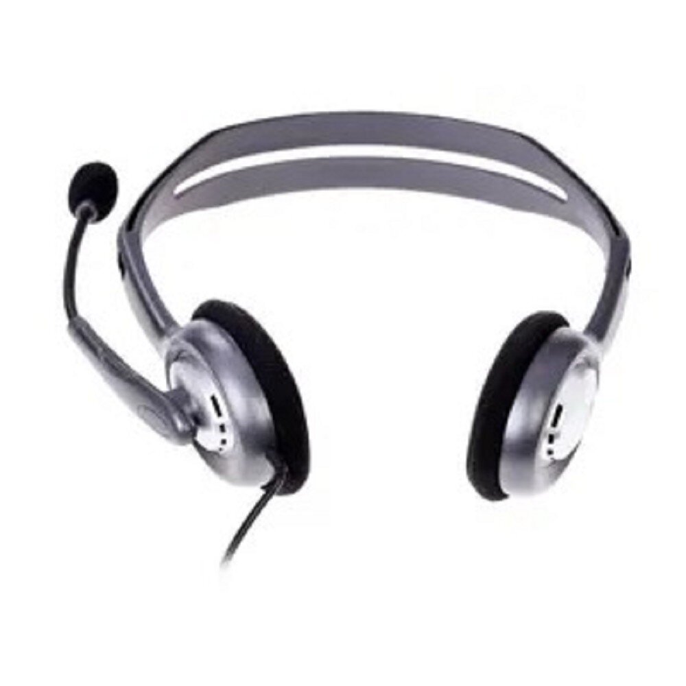 Гарнитура проводная Logitech Headset H110 RTL, 2xMini jack, Серый 981-000472/981-000271 - фото №2