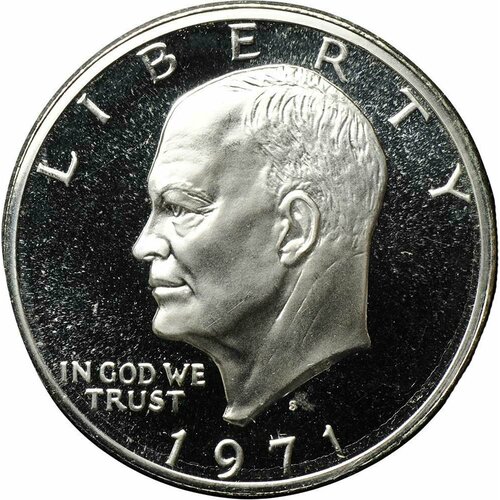 Монета 1 доллар 1971 S Эйзенхауэр серебро США