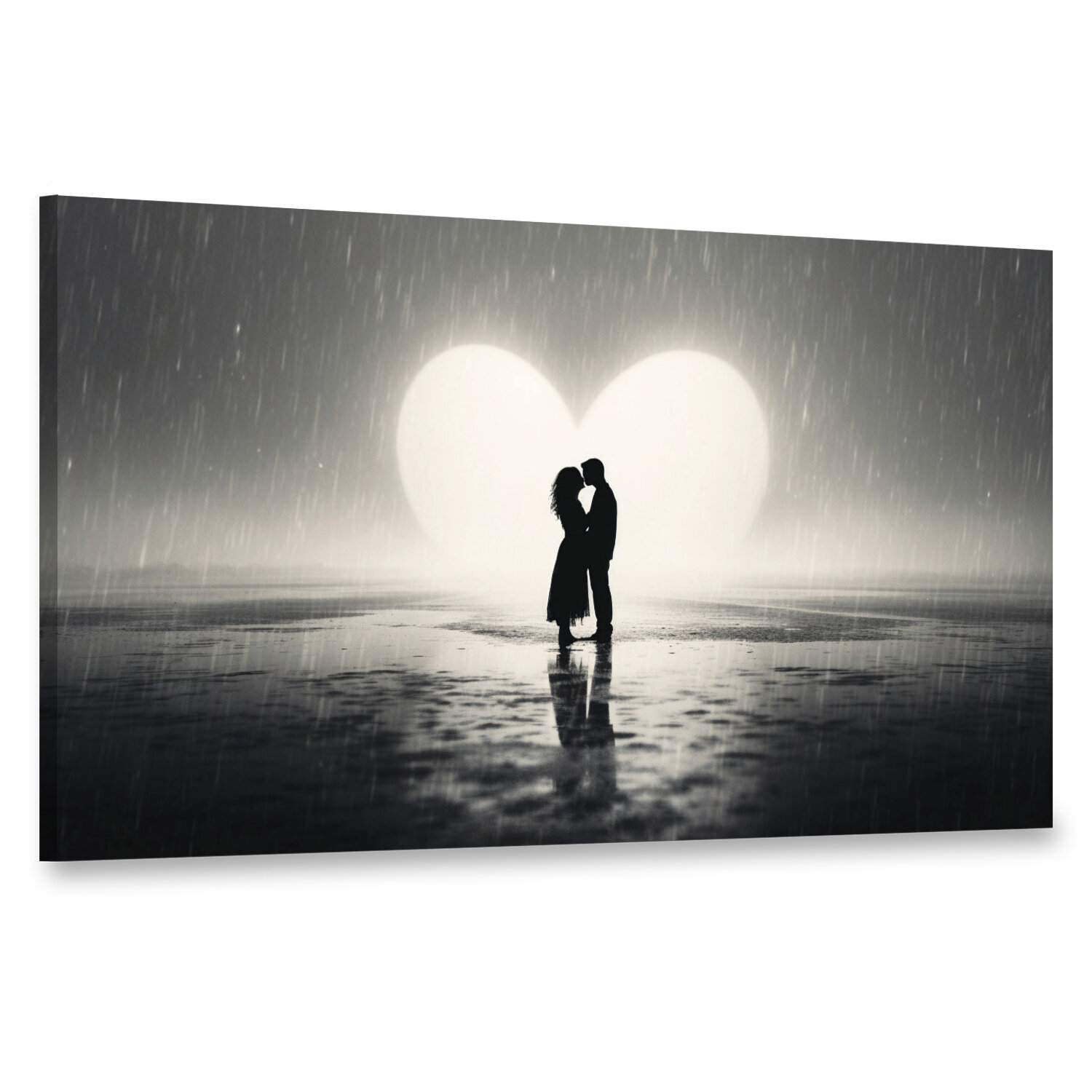 Интерьерная картина 100х60 "Сердца в тумане"