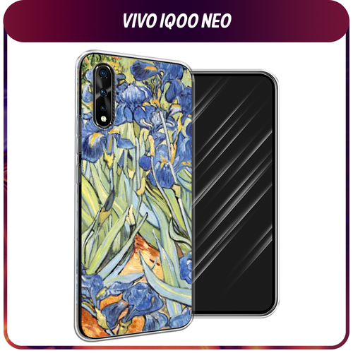 Силиконовый чехол на Vivo iQOO Neo/V17 Neo / Виво iQOO Neo/V17 Neo Ирисы Ван Гог luxury leather book flip case for vivo x27 v17 neo v15 pro u3x u3 u20 u10 s5 s1 iqoo 3 wallet magnetic cover